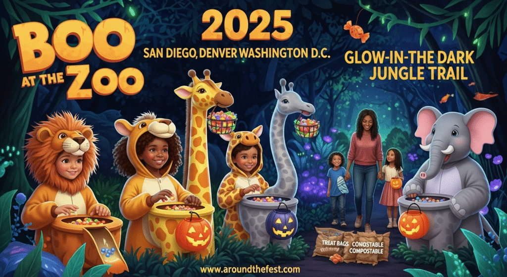 Boo at the Zoo trick-or-treat trail for toddlers and young kids