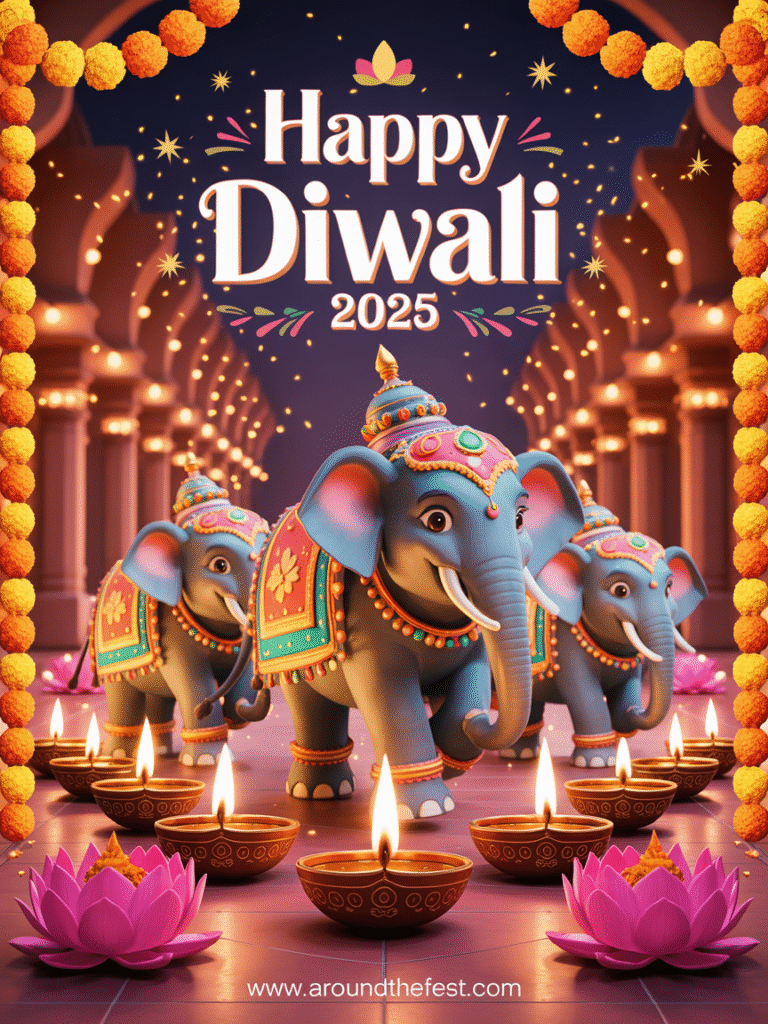 “Printable Choti Diwali 2025 greeting card template with diyas and lotus flowers, DIY card ideas for printing and gifting family and friends.”