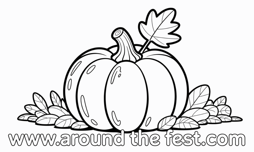 “Kawaii baby pumpkin drawing with a bow on the stem, big shiny eyes, round pastel orange shape, and cute cartoon doodle style.”
