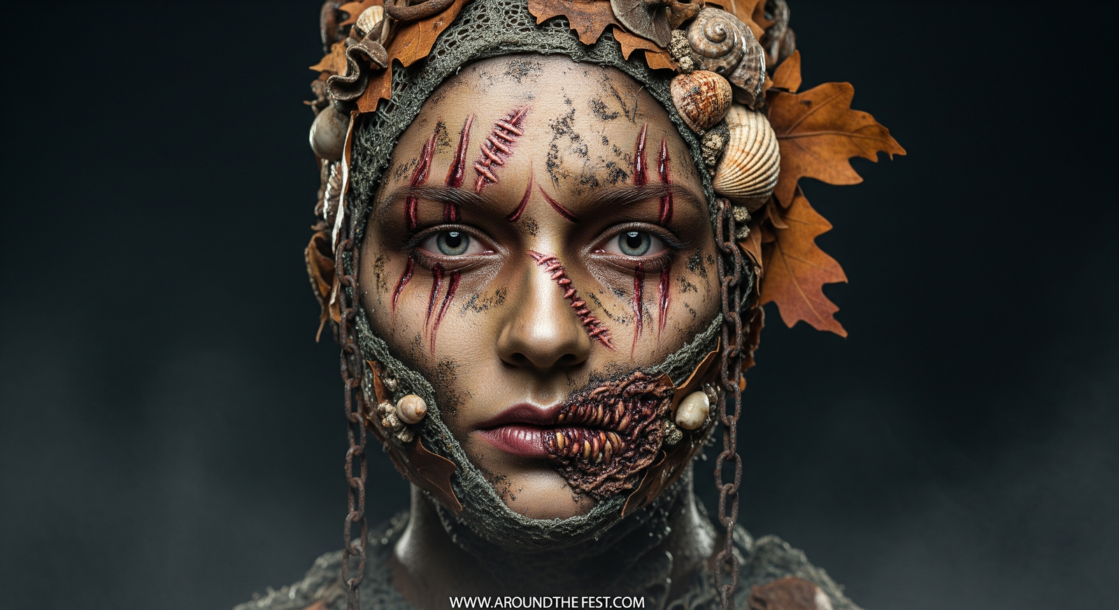 Environmental storytelling with post-apocalyptic scars and natural textures."