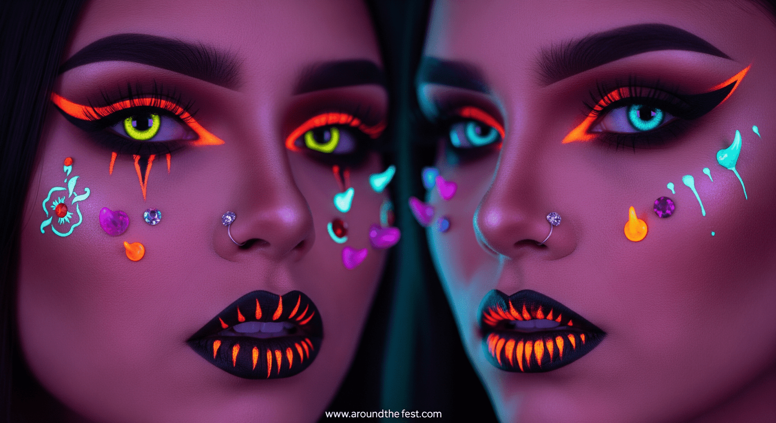 "Viral with neon or UV one-feature transformation for TikTok."