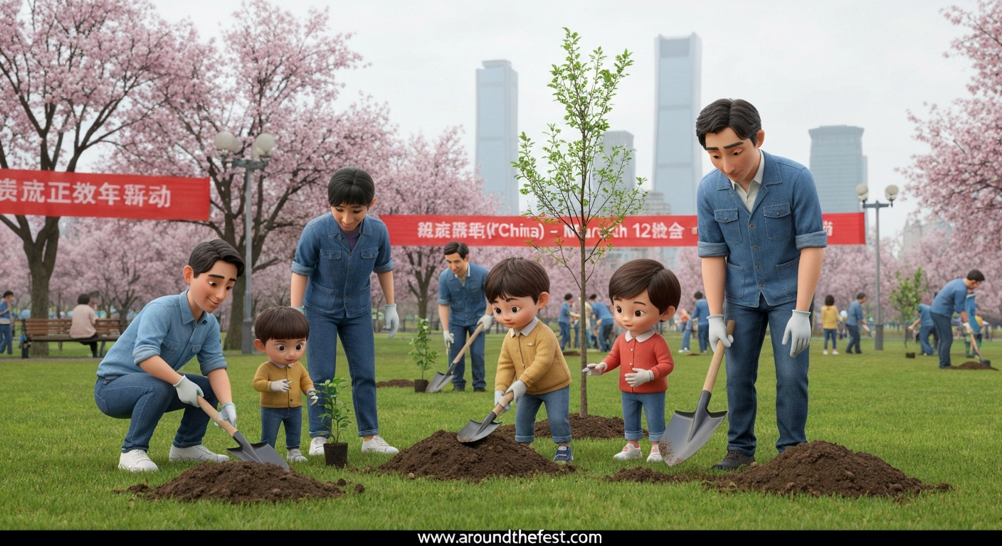 Arbor Day China – March 12, 2026 community tree planting event in Beijing park