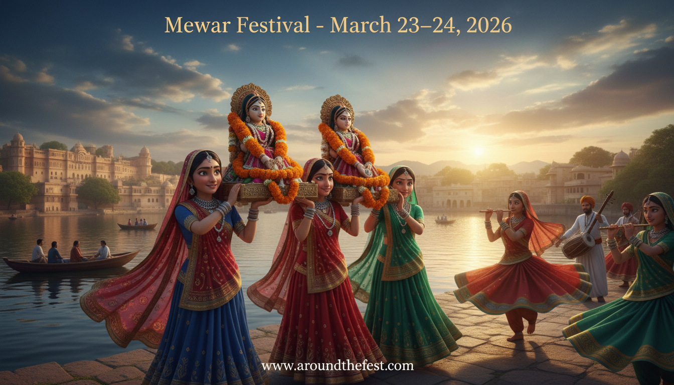 Mewar Festival March 2026 featured in March 2026 Festivals and Events with Udaipur royal celebration